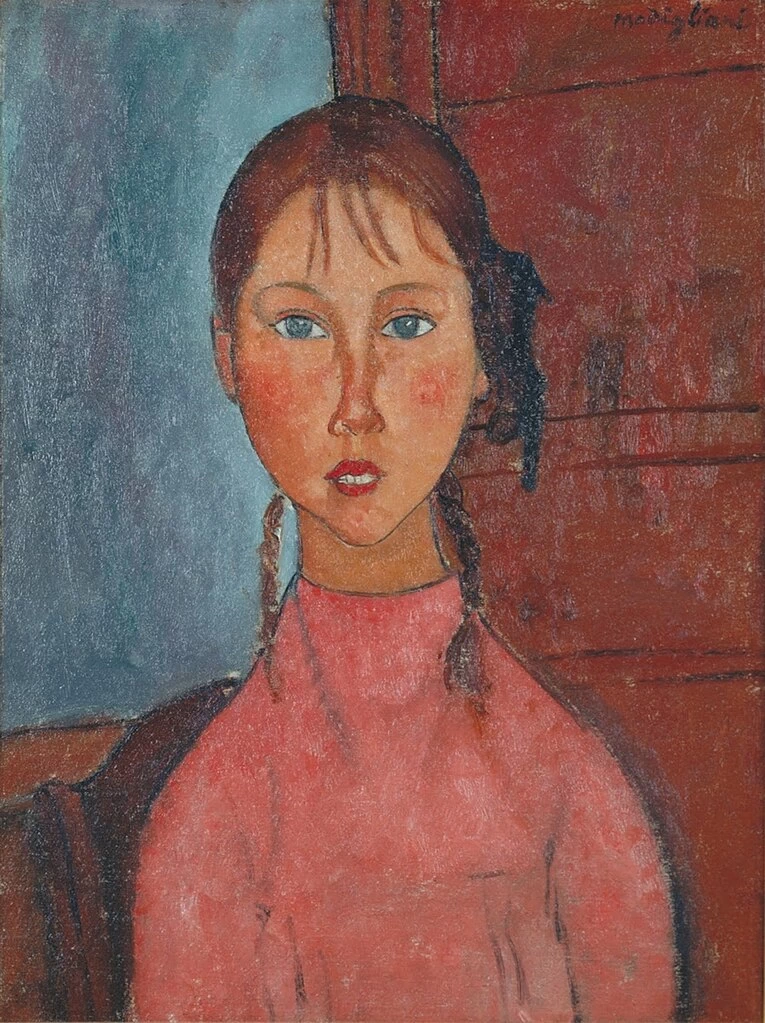 Amedeo Modigliani - Ragazza con le trecce, Nagoya City Art Museum